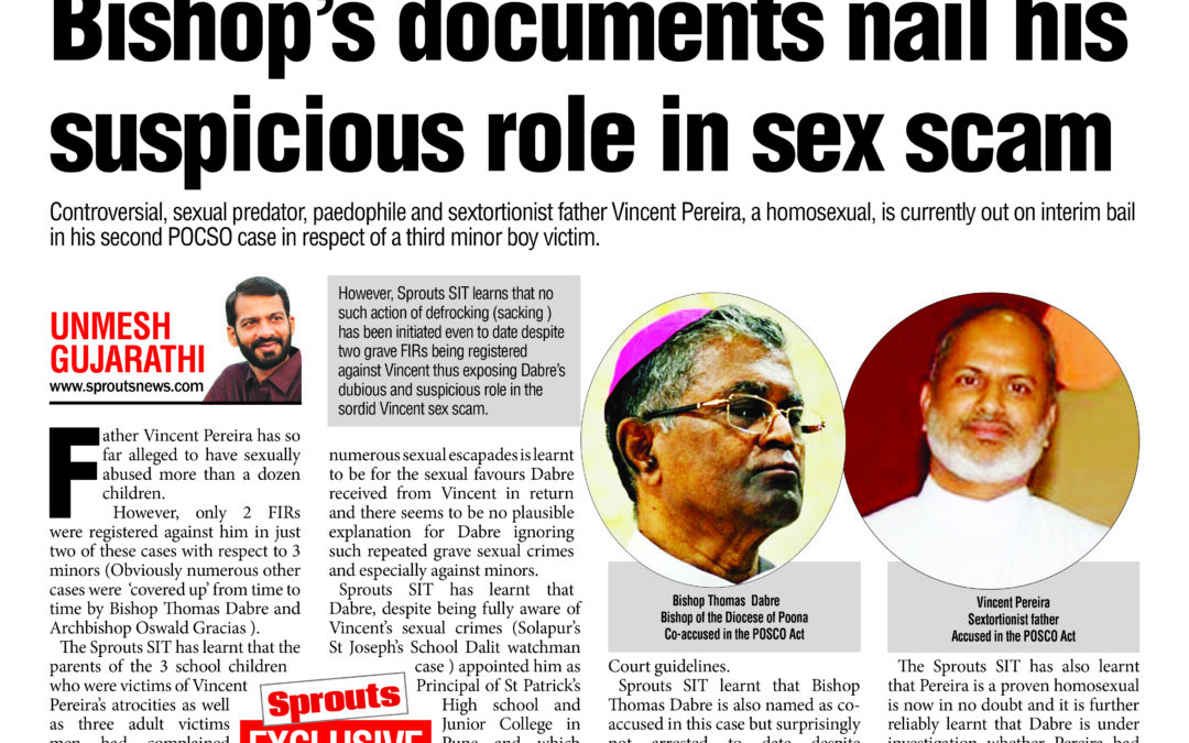 Bishop Thomas Dabre’s dubious role in Vincent sex scam nailed by his own documents