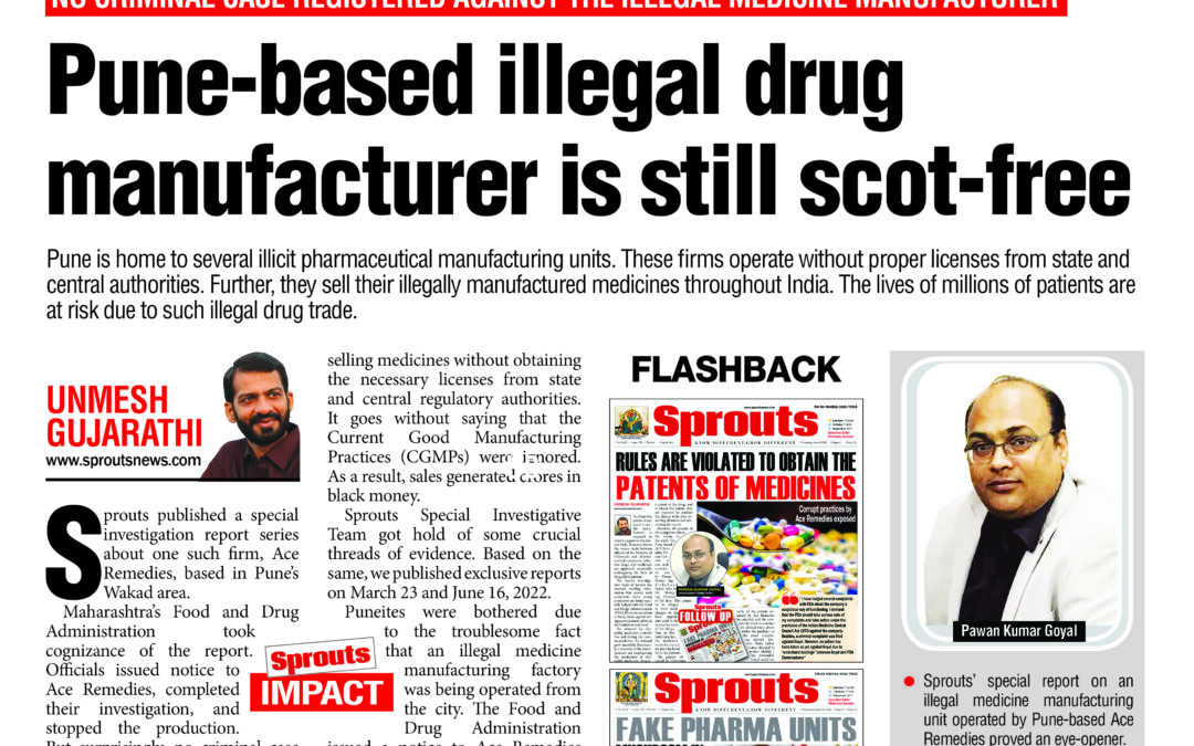 Pune-based illegal drug manufacturer  scot-free