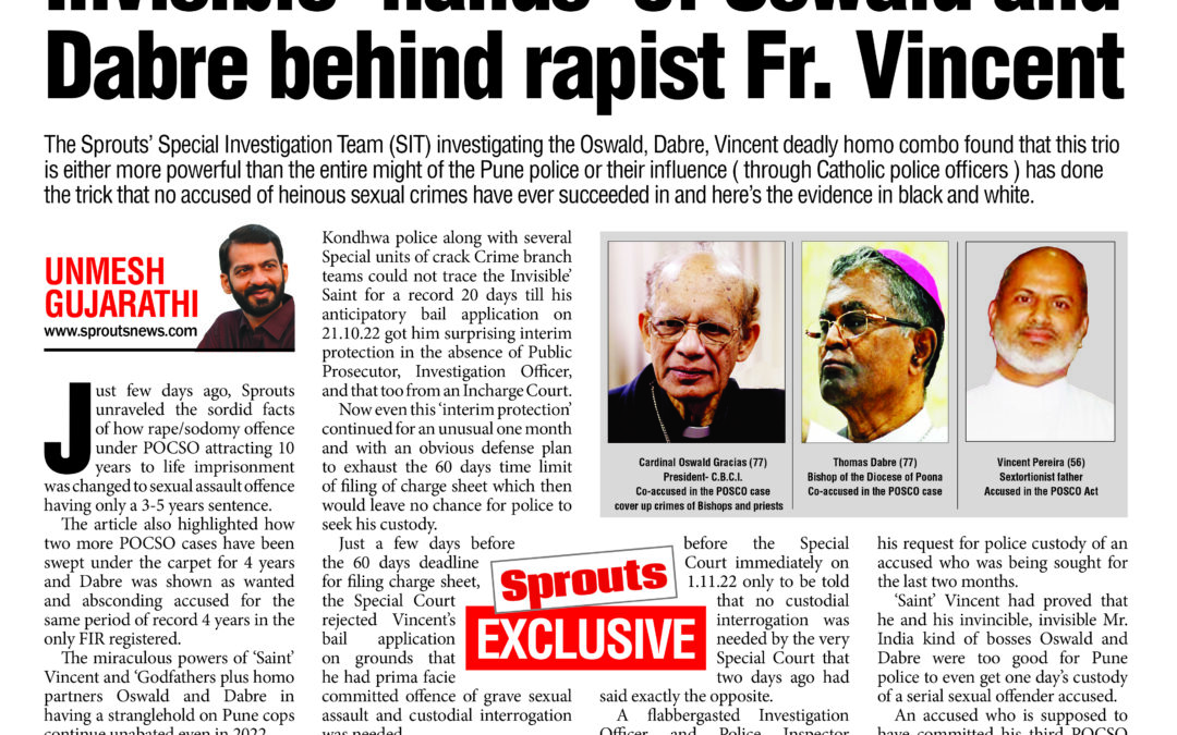 Invisible ‘hands’ of Oswald and Dabre behind Rapist Fr. Vincent